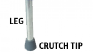 CRUTCH TIPS - HOME MODEL (QTY. 6) 